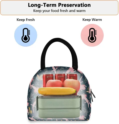 Miniatura 4 de Bolsa de almuerzo Axolotl para mujeres, hombres y niños, lonchera aislada reutilizable para oficina, trabajo, escuela, picnic, caminata Reusable