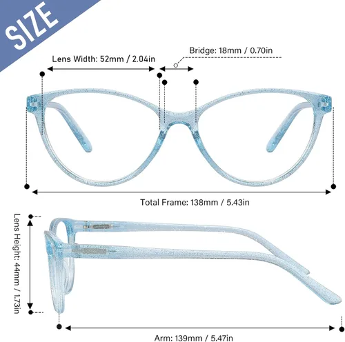Miniatura 2 de Przene Paquete de 4 lentes de lectura con bloqueo de luz azul, lectores para mujeres y hombres con bisagra de resorte