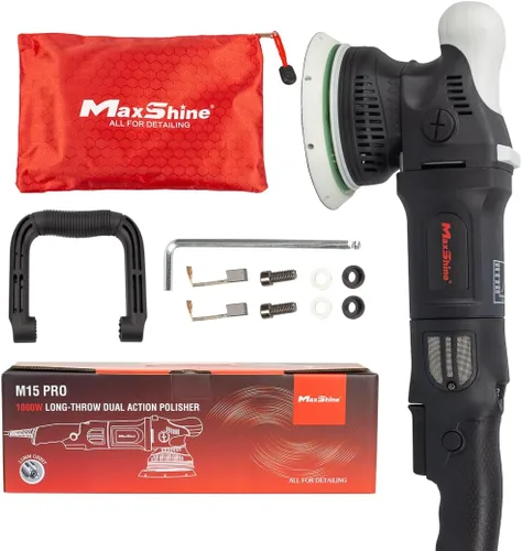 Miniatura 2 de Maxshine M15 Pro/ M1000 Kit - Incluye 2 pulidoras: 1000 W, 12.7 cm (5”), 6 velocidades, roscas de 7.9 mm (5/16”) (M15) y 15.9 mm (5/8”) (M1000)