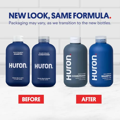 Miniatura 2 de Huron Hair Duo Juego de champú y acondicionador nutritivo para hombres Limpia, fortalece e hidrata Sin sulfatos ni parabenos, vegano