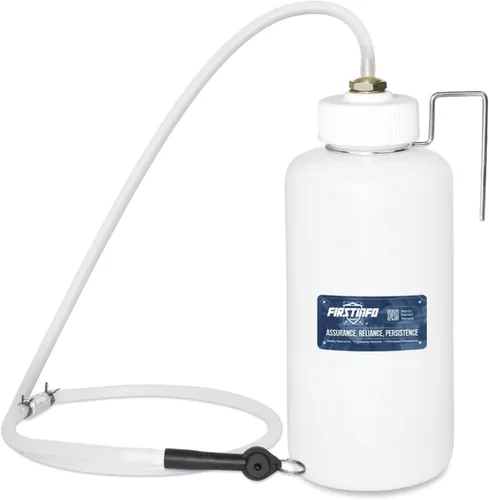 Miniatura 10 de FIRSTINFO Botella receptora de purga de líquido de frenos del servicio de frenos con válvula de retención sin retorno + gancho fijo