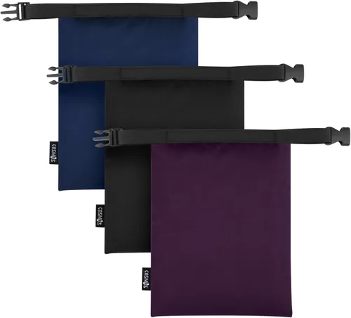 Cosmos Bolsa seca impermeable de 3 piezas, mini bolsa impermeable portátil, bolsa de almacenamiento pequeña enrollable para viajes al aire libre,