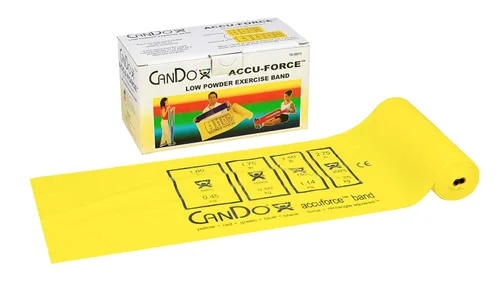 Miniatura 20 de CanDo 10-5918 AccuForce - Banda de ejercicio, rollo de 6 yardas, juego de 5 piezas, amarillo a negro