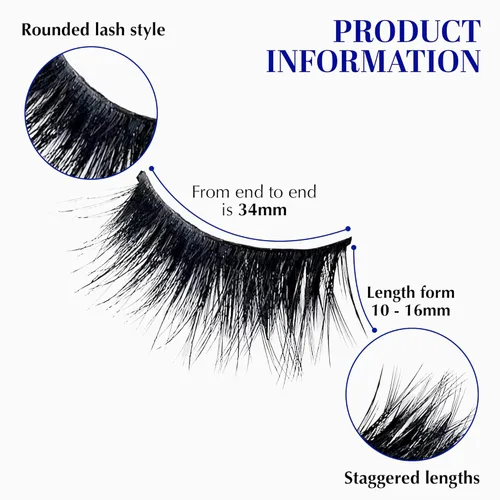 Miniatura 6 de Extensiones de pestañas postizas naturales de cachemira 4D, autoadhesivas, reutilizables, pestañas largas, de aspecto natural, pestañas esponjosas