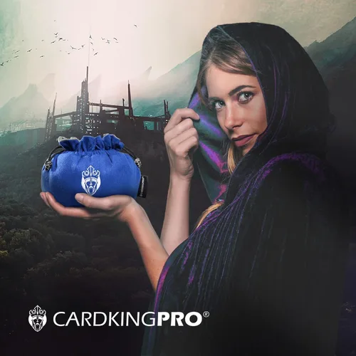 Miniatura 4 de CardKingPro Bolsas Inmensas para Dados con Bolsillos - Azul - Capacidad para 150+ Dados - Gran Organizador para Acaparadores de Dados, Perfecto