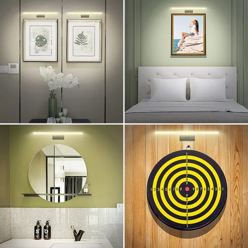 Miniatura 4 de Luz para Cuadros, Luz para Cuadros de 16" con Batería AA, Luz para Marco de Cuadros de Metal Completo, Luces Inalámbricas para Cuadros con Control