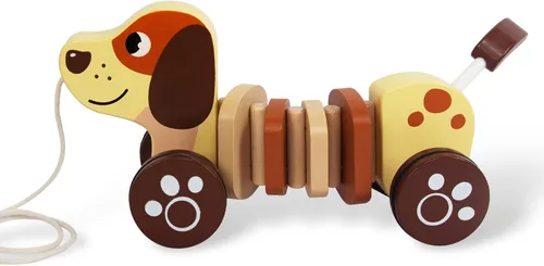 Juguetes de Bebé Coche, Juguetes de Madera para Tirar para Niños Pequeños, Juguetes de Desarrollo para Niña o Niño de 1 Año, Regalo de Cumpleaños