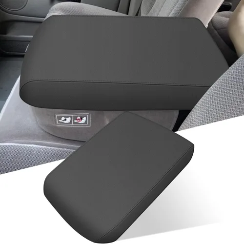 Miniatura 35 de AOMSAZTO Fundas para consola para 2008-2014 Toyota Highlander Fundas para reposabrazos para Toyota Highlander Negro con costuras negras