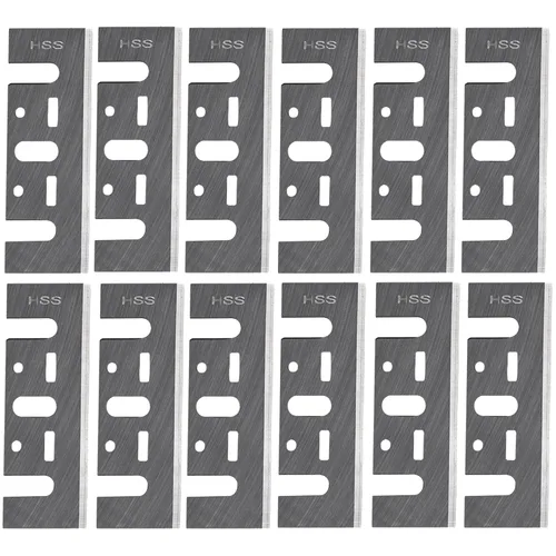 12 cuchillas cepilladoras de 3-1/4 pulgadas para DeWalt D26676, DW6655, DW680, cuchilla cepilladora de 3.228 in, compatible con Makita N1900B,