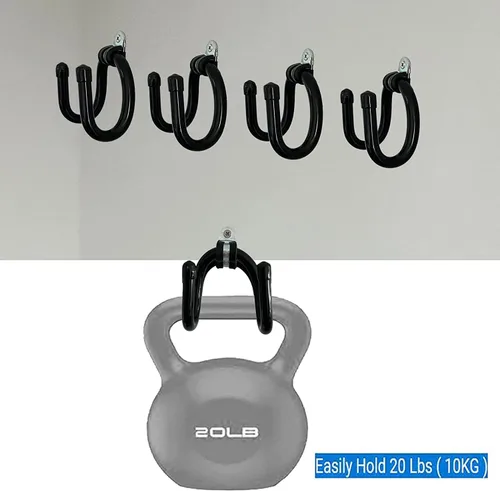 Miniatura 3 de AUXPhome Paquete de 4 estantes de almacenamiento para sillas, organizador y colgador de sillas plegables montadas en la pared, organizador