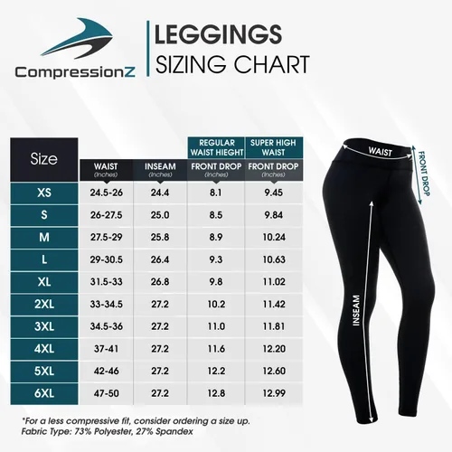 Miniatura 6 de CompressionZ - Leggings de compresión de cintura alta para mujer, para hacer yoga, correr, ir al gimnasio, fitness y entrenar a diario, pantalones