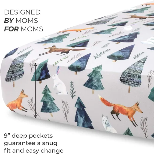 Miniatura 4 de Pobibaby Premium - Sábanas bajeras con bonitos estampados para cunas, moisés y cambiadores. Magical (2 unidades)