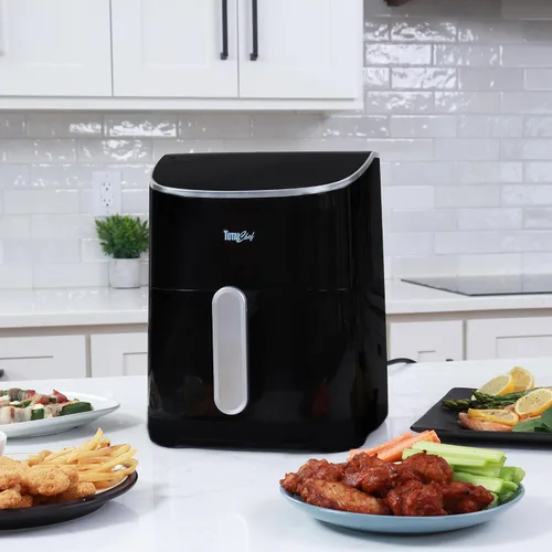 Miniatura 7 de Total Chef - Horno eléctrico freidora de aire de 5 cuartos de galón/4.8 L, controles digitales de pantalla táctil, 8 preajustes de cocción