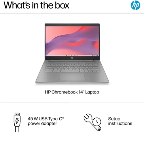 Miniatura 9 de HP Chromebook - Laptop HD de 14 pulgadas, portátil para estudiantes y negocios, Intel Celeron N4500, 4 GB de RAM, 64 GB eMMC, batería de larga