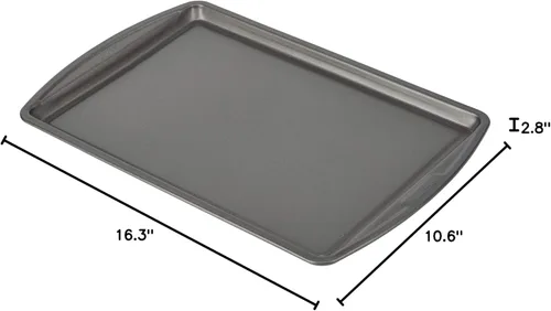 Miniatura 7 de GoodCook Everyday - Bandeja para hornear de acero al carbono antiadherente de 9" x 13", sartenes de acero al carbono, bandeja de galletas