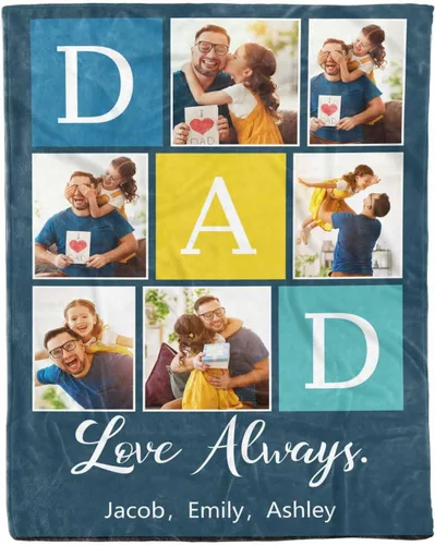 Miniatura 11 de D-Story Manta de hijo, divertidas mantas personalizadas con fotos, regalo para papá, manta de disfraz, regalo para hija, regalos personalizados