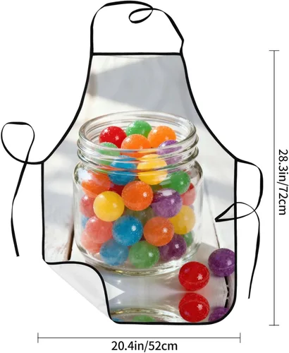 Miniatura 6 de Colorful Stars Delantal con bolsillos, delantales resistentes a las gotas de agua para mujeres y hombres, delantal ideal para uso doméstico