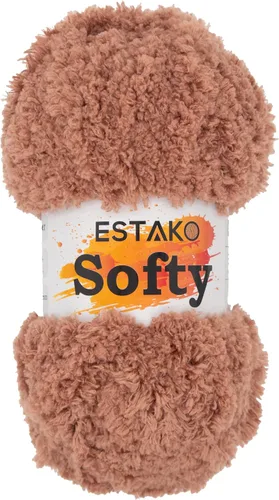 Miniatura 9 de Estako Softy 100% Poliéster Esponjoso Suave Grueso Peso #5 Hilado para Crochet y Tejido 3.52 oz (100 gr) 98 Yds (90 m) (9110 - Blanco)