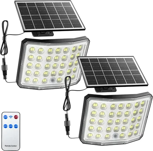 Miniatura 8 de Luces Solares para Exteriores Brillantes, Luz Solar de Anochecer a Amanecer con Batería de 3000mAh, IP65 Impermeable Control Remoto Luz