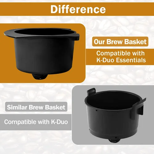 Miniatura 7 de Cesta de café de repuesto para cafetera K-Duo Essentials Gen 1 (5000) de una sola porción y jarra