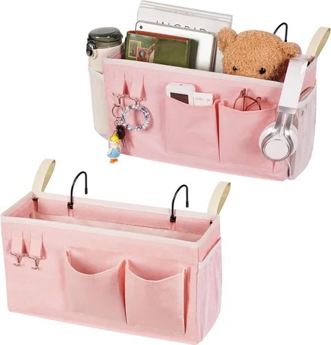 Miniatura 10 de Loghot Organizador de Cabecera/Bolsa de Almacenamiento de Cabecera Organizador Colgante para Literas y Camas de Hospital, Rieles de Cama de 1 pieza