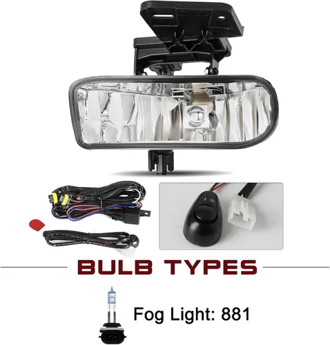 Miniatura 3 de JSBOYAT 6 PCS Compatible con GMC Sierra 1999-2002 Yukon 00-06 Conjunto de Faros Delanteros y Antiniebla de Repuesto Juego de Par Negro