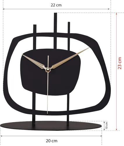 Miniatura 2 de muyika Reloj de mesa para sala de estar, oficina, mesita de noche, cocina, reloj de escritorio analógico con estante de noche silencioso