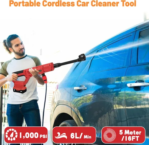 Miniatura 6 de Lavadora a presión inalámbrica para batería Milwaukee M18, Lavadora de energía portátil inalámbrica 1000PSI, Lavadora a presión manual para coche