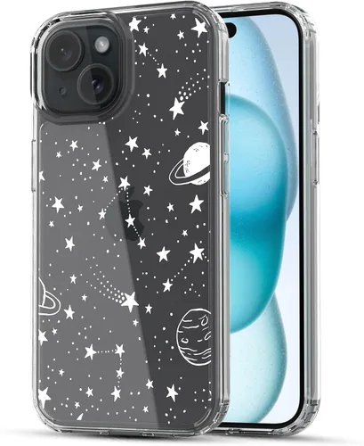 Miniatura 17 de RANZ Funda para iPhone 15, serie antiarañazos, a prueba de golpes, transparente de policarbonato duro + funda protectora de TPU para iPhone 15