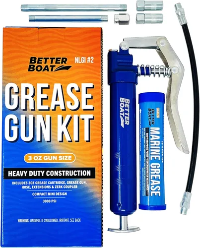 Better Boat Kit de Pistola de Grasa Manual Mini, Cartucho de 3 Oz, Empuñadura de Pistola, para Rodamientos de Rueda Marina y Uso Automotriz