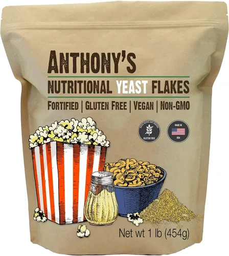 Miniatura 6 de Anthony's Proteína de guisante premium de 2 libras y copos de levadura nutricionales 1 libra