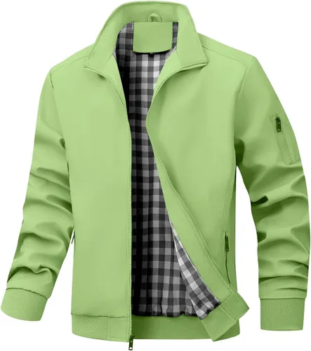 Miniatura 17 de Wizoat Chaqueta Bomber para Hombre Ligera Casual Cortavientos Chaquetas con Cremallera Abrigo