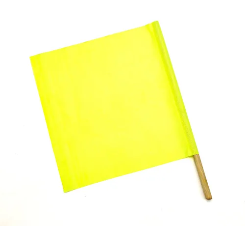 Miniatura 2 de Mutual Industries Banderas de seguridad de vinilo para carretera, 3 capas reforzadas, paquete de 10