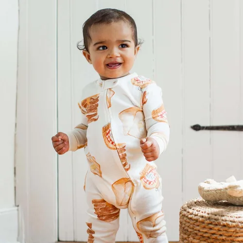 Miniatura 247 de Burt's Bees Baby - Pijama de una pieza para bebé, mameluco para dormir y jugar, algodón 100% orgánico, cremallera frontal