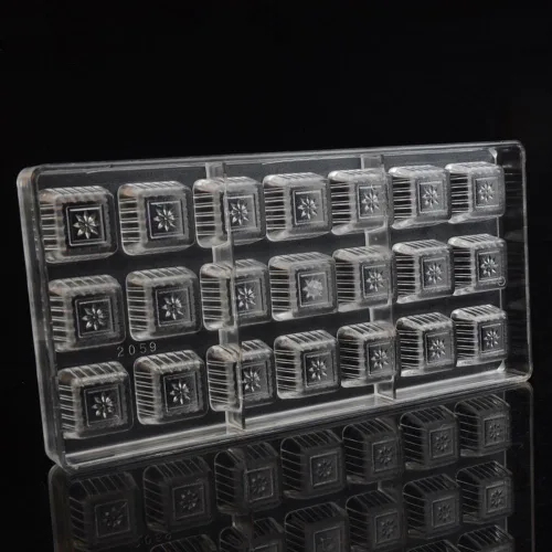 Miniatura 6 de Molde de policarbonato para chocolate, molde de caramelo de bricolaje, utensilios para hornear de plástico duro transparente, herramientas de 1
