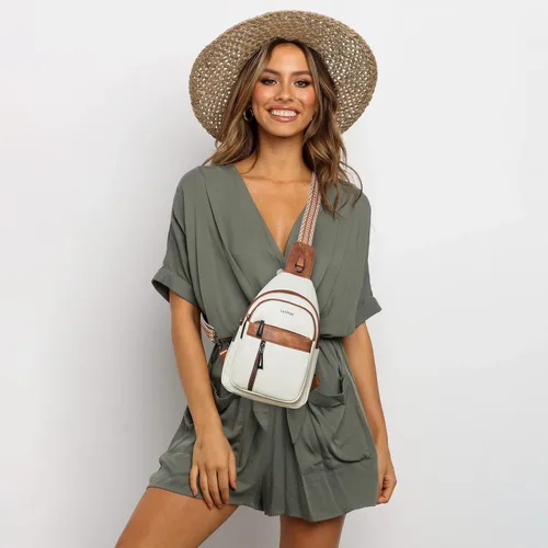 Miniatura 2 de LATMAP 7L Bolsa de Cintura para Hombres y Mujeres Mochila de Cadera Riñonera Bandolera Bolso de Hombro Cinturón de Viaje Bolso de Mano de PU Cuero