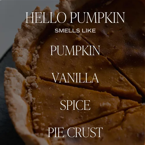 Miniatura 2 de Sweet Water Decor - Vela de soja Hello Pumpkin, perfume otoñal de calabaza, especias cálidas, vainilla y tarta mantecosa, frasco transparente de 9