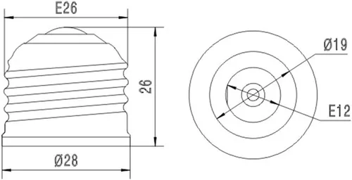 Miniatura 4 de E-outstanding Adaptador E26 a E12, 3 unidades, 12 V, 10 A, E26 a E12, resistente al calor, base de lámpara, portalámparas, convertidor, adaptador