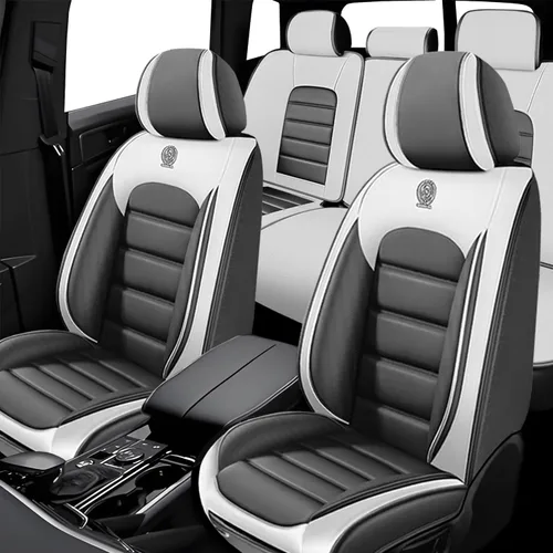 Miniatura 26 de 5 fundas de asiento para Chevy Aveo 2005-2023, fundas de asiento de automóvil de cuero, impermeables, antideslizantes, suaves, cómodas fundas