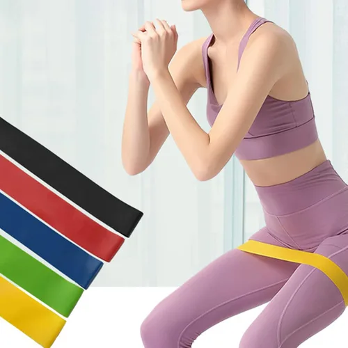 Miniatura 2 de 5 bandas de ejercicio elásticas de resistencia para ejercicio, fitness, yoga, cinturón de entrenamiento, 5
