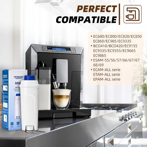 Miniatura 4 de Filtro de agua para máquina de café compatible con filtro Delonghi DLSC002, ECAM, ESAM, ETAM, BCO, EC, EC680, EC800, filtro para máquina de café