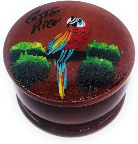 Miniatura 8 de Joyero de madera - Decoración pintada a mano - Juego de 1 joyero auténtico de la selva tropical costarricense - Artesanal - Estuche