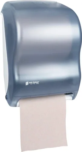 Miniatura 3 de San Jamar Tear-N-Dry Dispensador de toallas de papel, dispensador electrónico para baño y cocina, 16.5 x 11.75 x 9.25 pulgadas, 1 unidad, azul ártico
