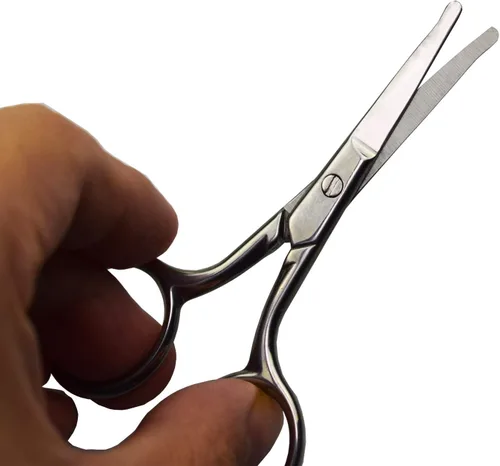 Miniatura 5 de Tijeras profesionales de aseo de seguridad para cuidado personal, depilación facial y recorte de cejas de nariz y oreja, tijeras de punta recta fina