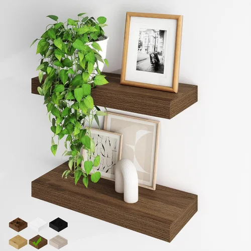 Miniatura 52 de Fun Memories Estantes flotantes para pared, estantes flotantes de 48 pulgadas de largo, juego de 1, estante colgante con soportes invisibles