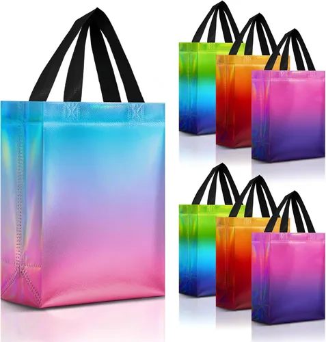 Miniatura 19 de Nush Nush Bolsas de regalo de color azul aguamarina de gran tamaño – Juego de 30 bolsas de regalo azul claro brillante con asas a granel – Bolsa