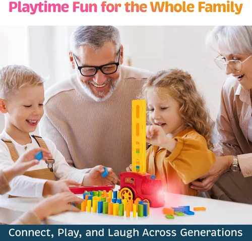 Miniatura 6 de Domino Train Domino Train para niños Dominó para niños – Juego automático de juguetes de colocación de dominó Mega Pack (300, 220,160 bloques)