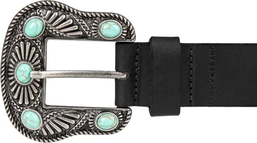 Miniatura 2 de Lucky Brand Cinturón de cuero de moda estilo occidental para mujer con hebilla de metal