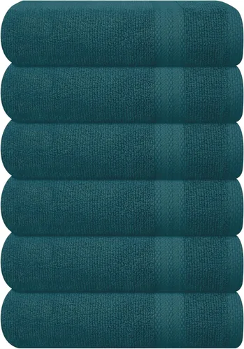 Miniatura 107 de GLAMBURG - Juego de 12 toallas faciales ultrasuaves de 13 x 13 pulgadas, 100% algodón, duraderas y altamente absorbentes, ideales para baño, cocina