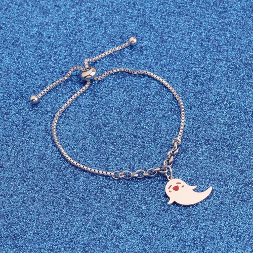 Miniatura 5 de WUSUANED Lindo collar de fantasma Hu Tao Ghost Shape Jewelry Halloween Cosplay regalos para los amantes del anime del juego